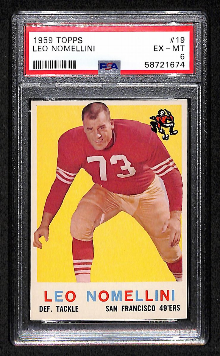 Leo Nomellini 1959 Topps Card # 19 San Francisco 49ers PSA 6 BA205032
