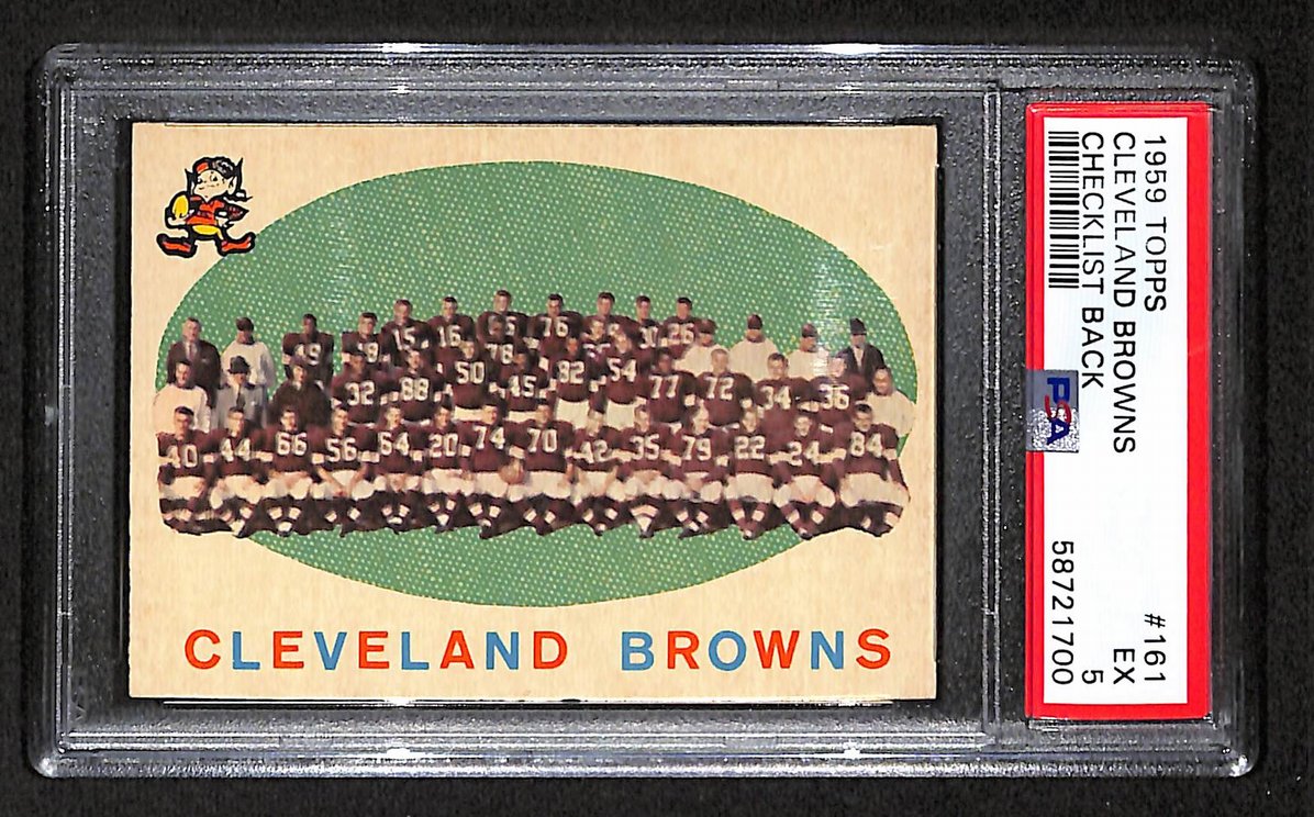 Cleveland Browns 1959 Topps Card # 161  PSA 5 BA205038