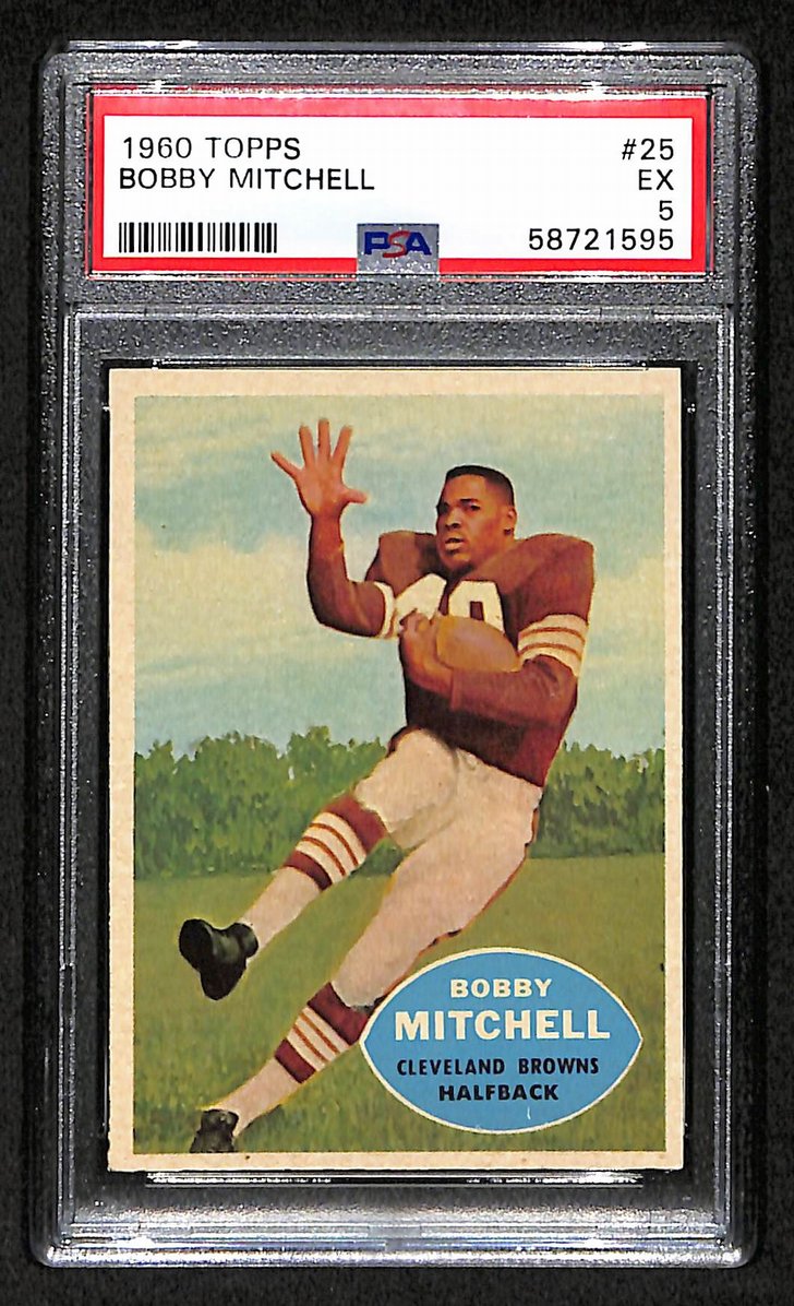 Bobby Mitchell 1960 Topps Card # 25 Cleveland Browns PSA 5 BA205043