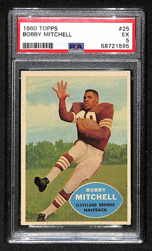 Bobby Mitchell 1960 Topps Card # 25 Cleveland Browns PSA 5 BA205043