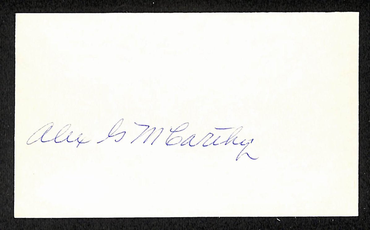 Alex McCarthy Pirates Autographed/Signed 3x5 Index Card JSA BA205713