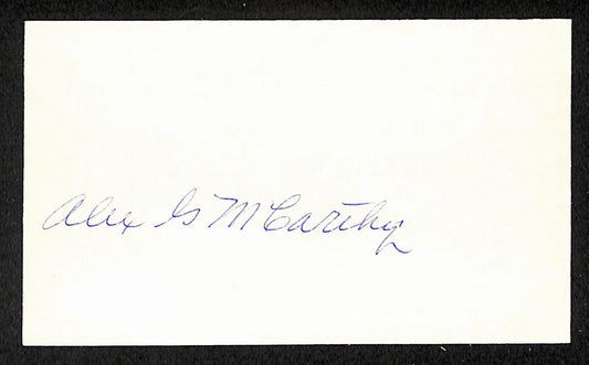 Alex McCarthy Pirates Autographed/Signed 3x5 Index Card JSA BA205713