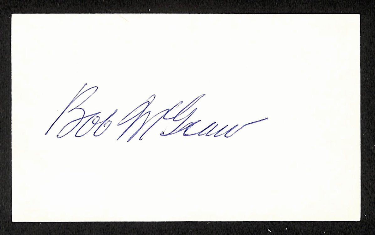 Bob McGraw Yankees Autographed/Signed 3x5 Index Card JSA BA205714