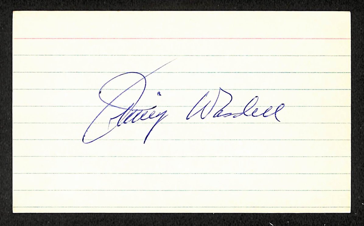 Jimmy Wasdell Phillies Autographed/Signed 3x5 Index Card JSA BA205715