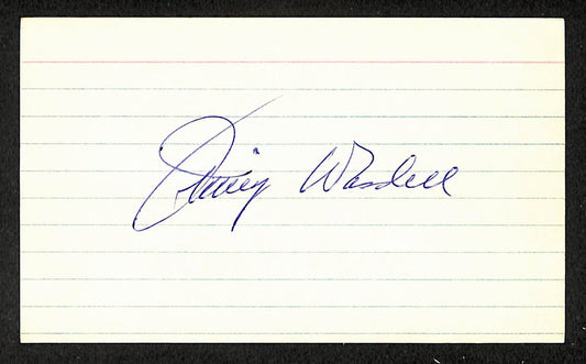 Jimmy Wasdell Phillies Autographed/Signed 3x5 Index Card JSA BA205715