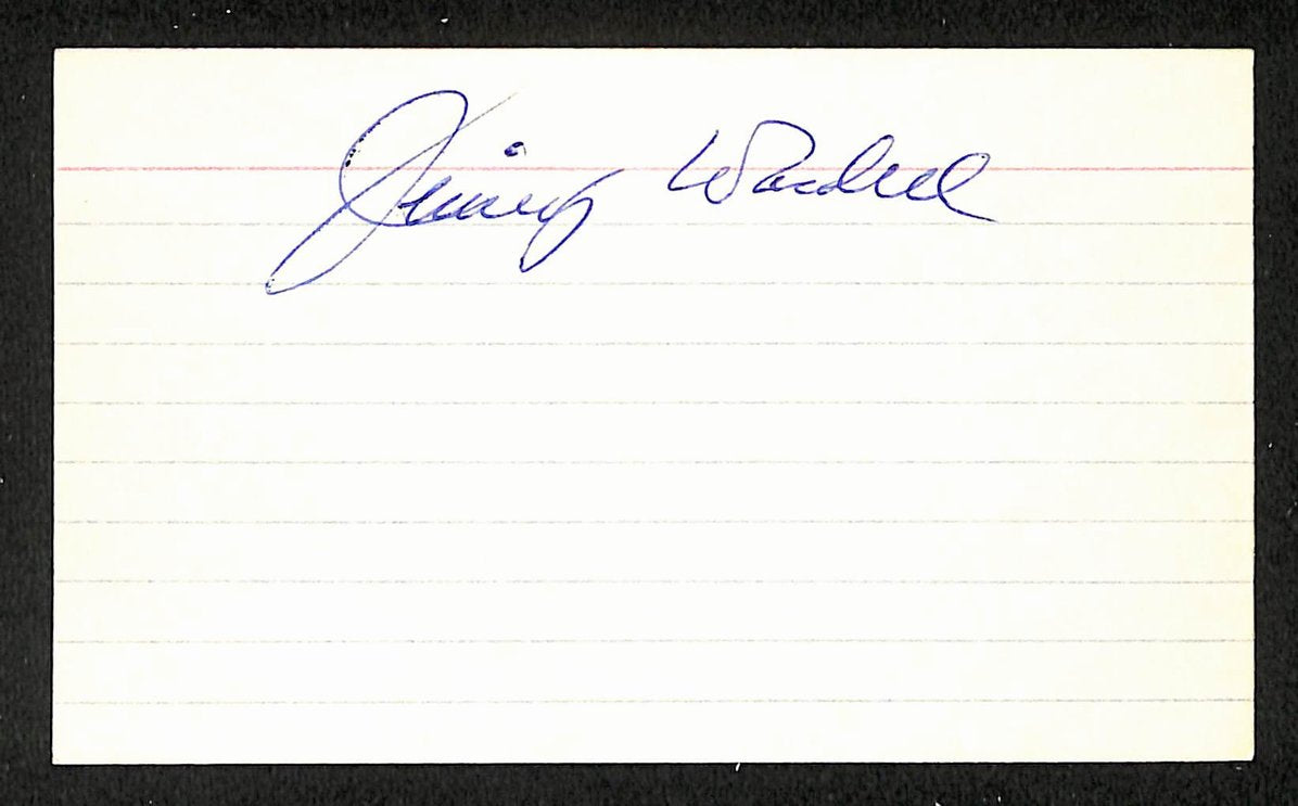 Jimmy Wasdell Phillies Autographed/Signed 3x5 Index Card JSA BA205718