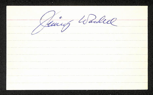 Jimmy Wasdell Phillies Autographed/Signed 3x5 Index Card JSA BA205718