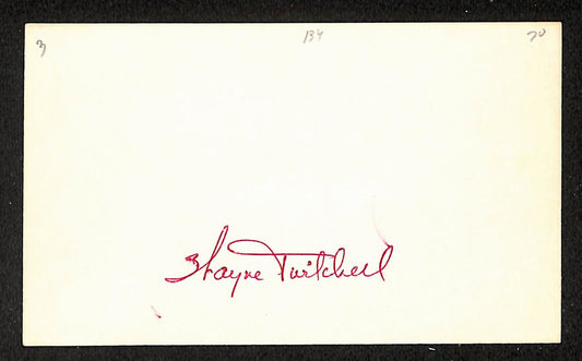 Wayne Twitchell Phillies Autographed/Signed 3x5 Index Card JSA BA205723