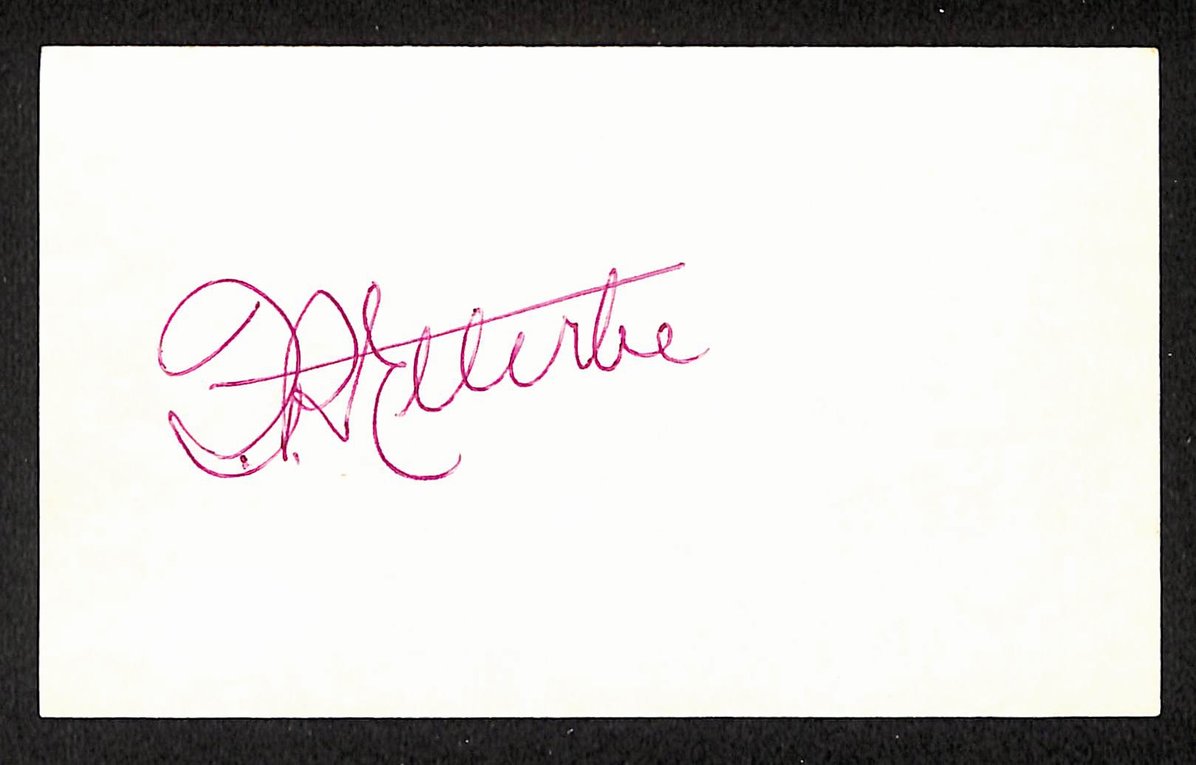 Frank Ellerbe Senators Autographed/Signed 3x5 Index Card JSA BA205725