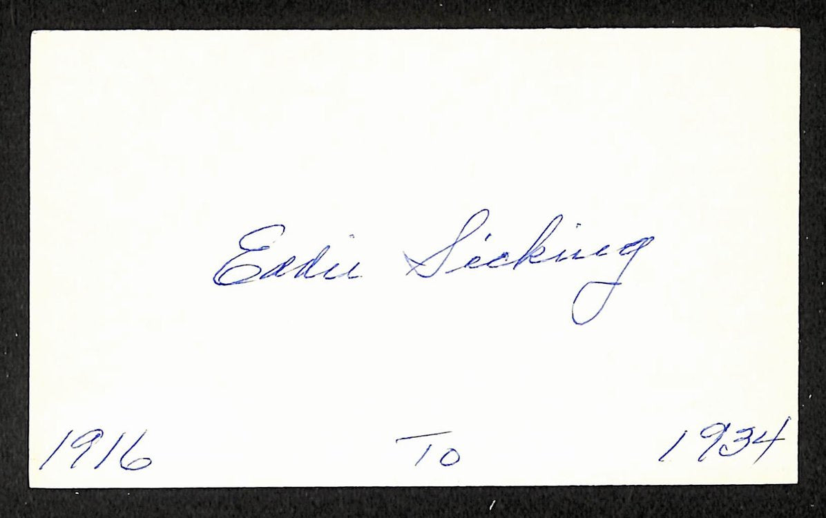 Ed Sicking Cubs Autographed/Signed 3x5 Index Card JSA BA205730
