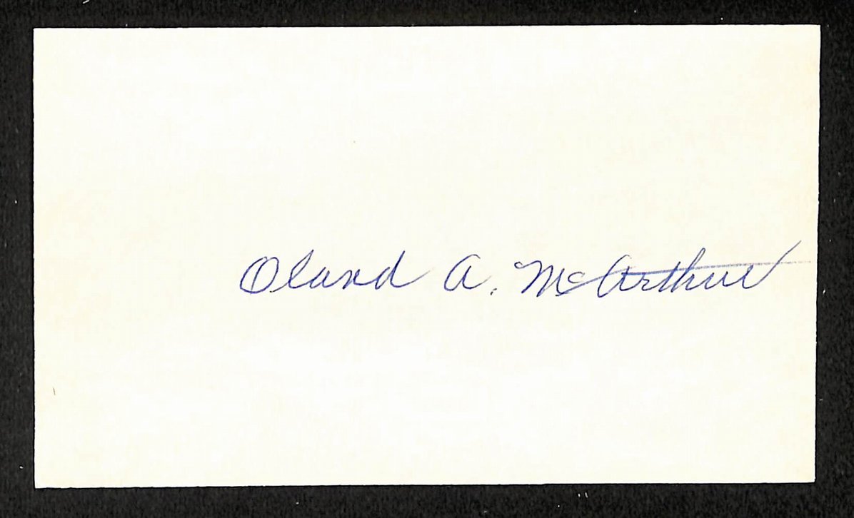 Dixie McArthur Pirates Autographed/Signed 3x5 Index Card JSA BA205732