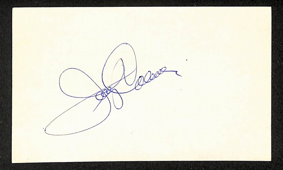 Gerald Coleman Yankees Autographed/Signed 3x5 Index Card JSA BA205741