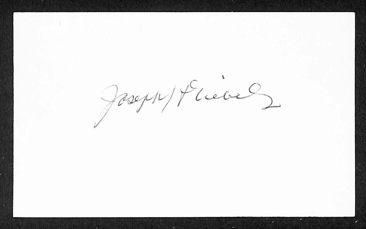 Joe Giebel Athletics Autographed/Signed 3x5 Index Card JSA BA205743