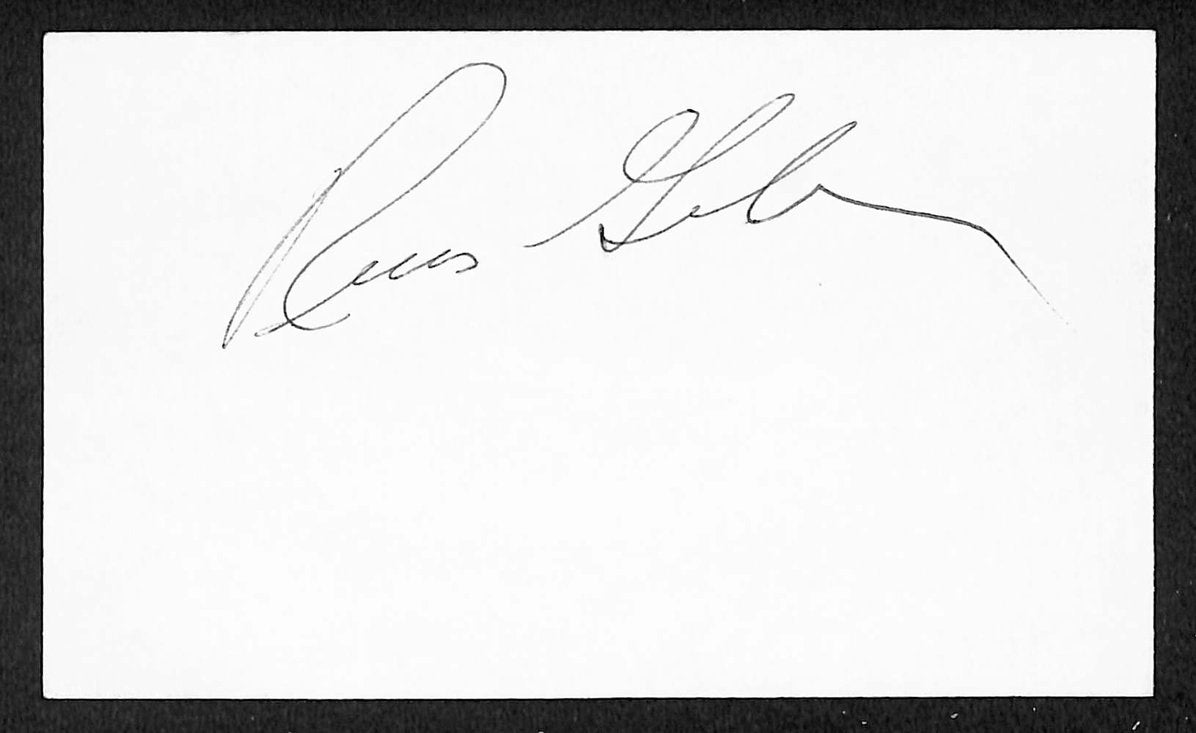 Russ Gibson Red Sox Autographed/Signed 3x5 Index Card JSA BA205744