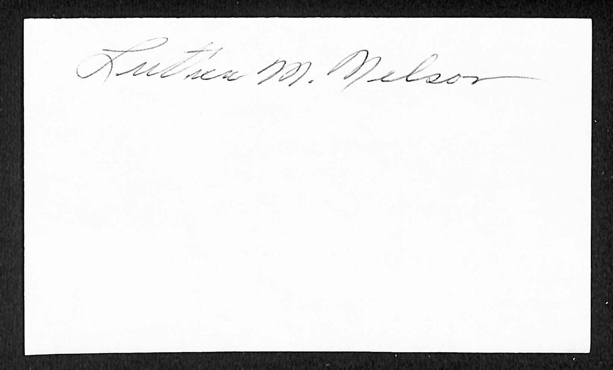 Luther Nelson Yankees Autographed/Signed 3x5 Index Card JSA BA205745