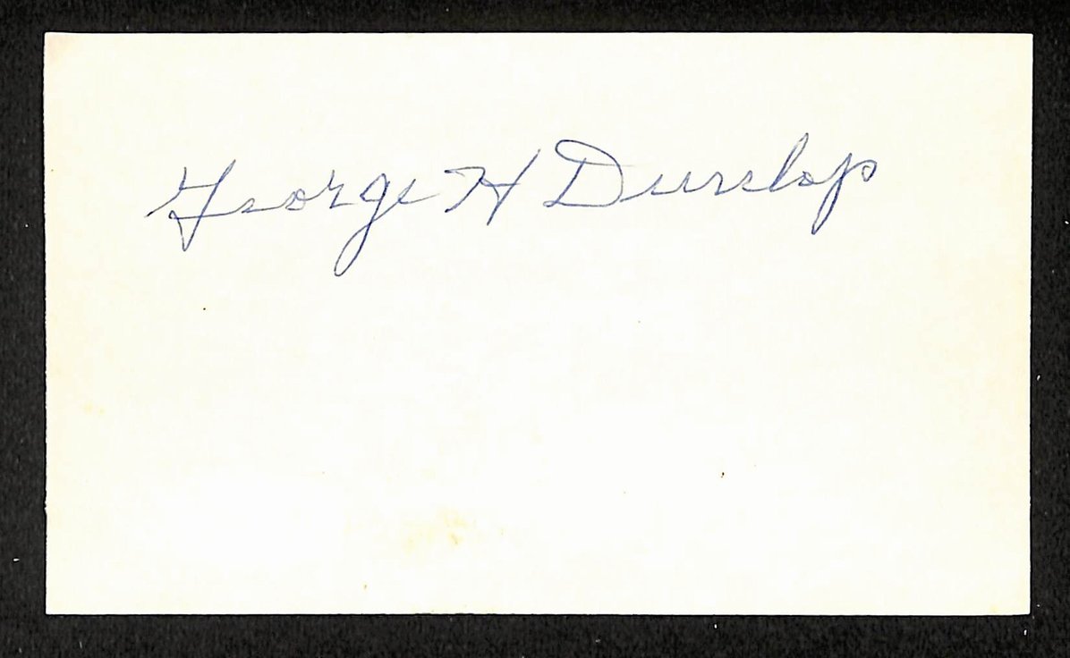George Dunlop Cleveland Naps Autographed/Signed 3x5 Index Card JSA BA205746
