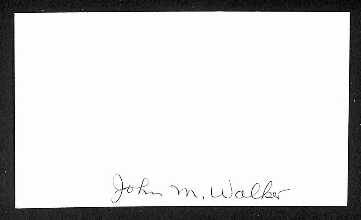 John Walker Athletics Autographed/Signed 3x5 Index Card JSA BA205747