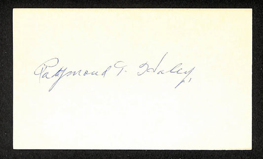 Raymond Haley Red Sox Autographed/Signed 3x5 Index Card JSA BA205748