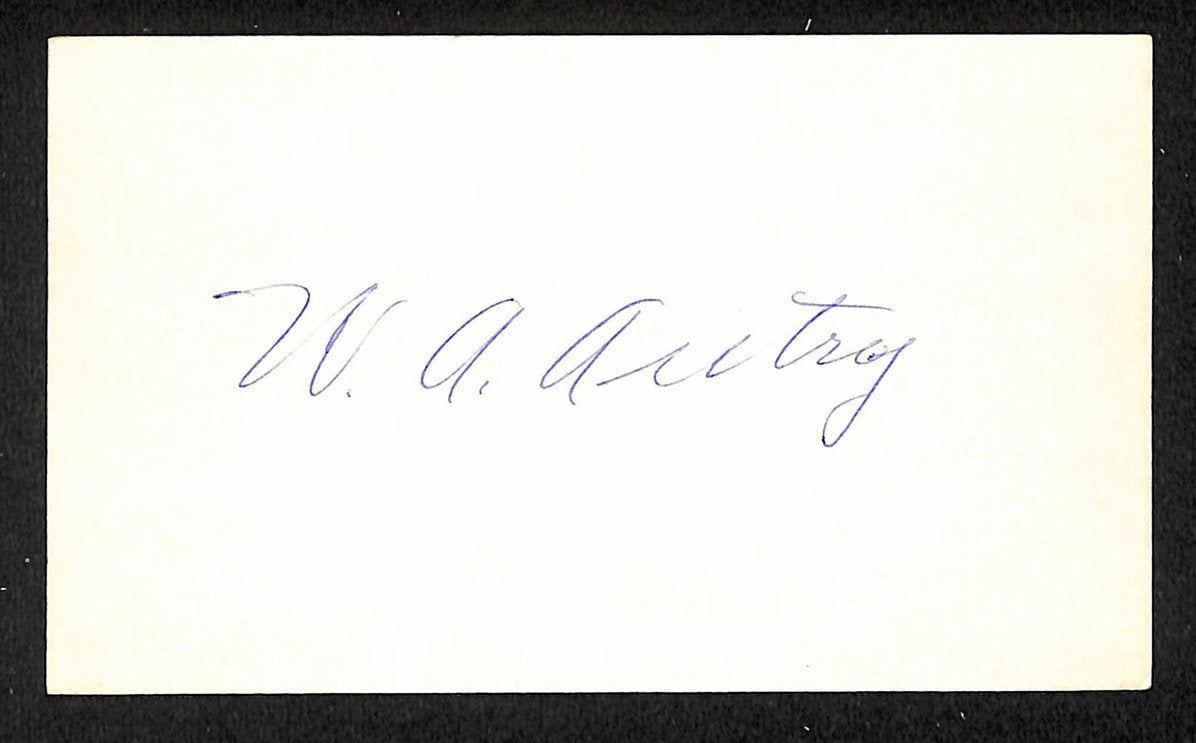 Chick Autry Yankees Autographed/Signed 3x5 Index Card JSA BA205750