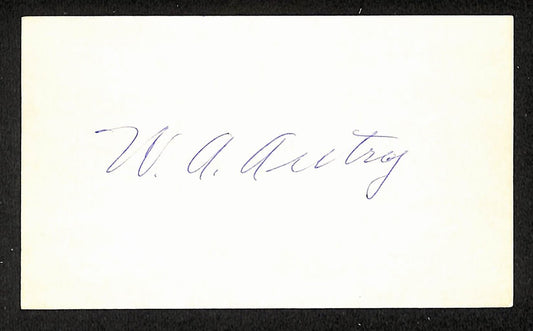 Chick Autry Yankees Autographed/Signed 3x5 Index Card JSA BA205750