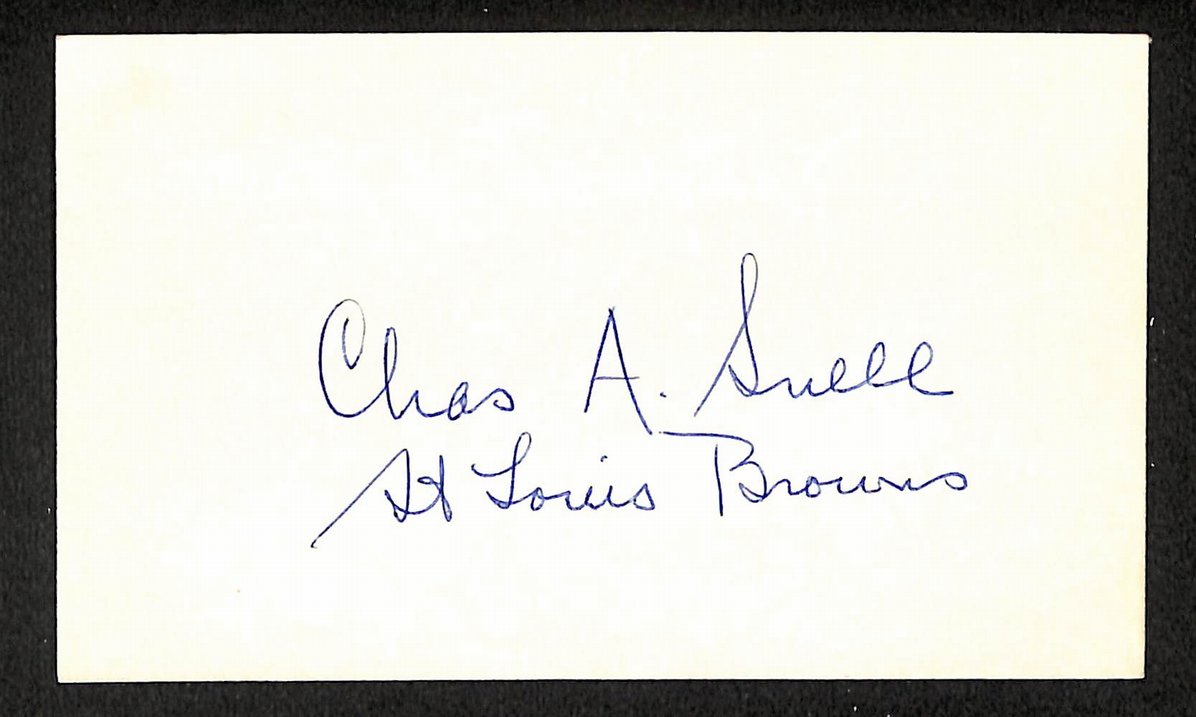 Charlie Snell Browns Autographed/Signed 3x5 Index Card JSA BA205751