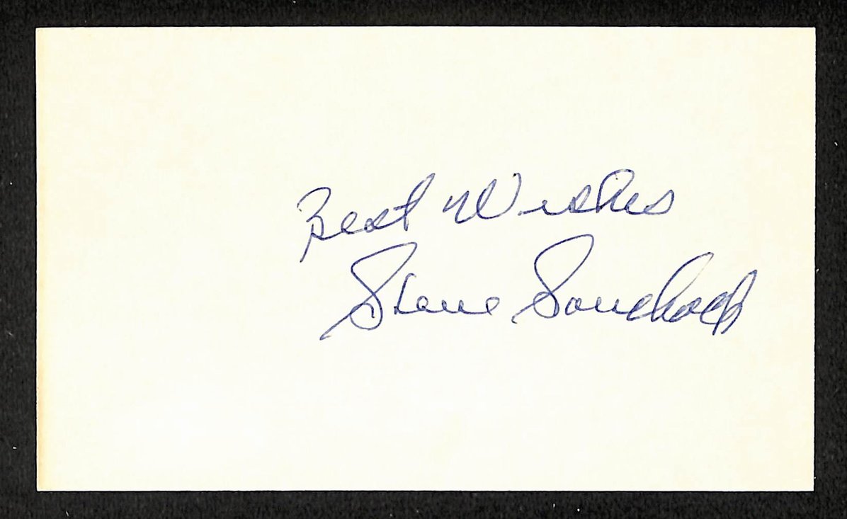 Steve Souchock Yankees Autographed/Signed 3x5 Index Card JSA BA205752