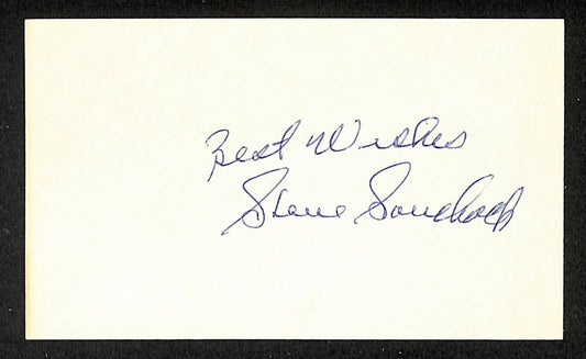 Steve Souchock Yankees Autographed/Signed 3x5 Index Card JSA BA205752