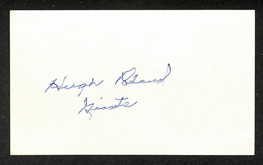 Hugh Poland Braves Autographed/Signed 3x5 Index Card JSA BA205755