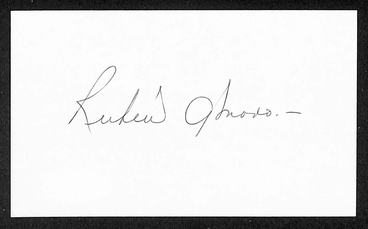 Ruben Amaro Phillies Autographed/Signed 3x5 Index Card JSA BA205758