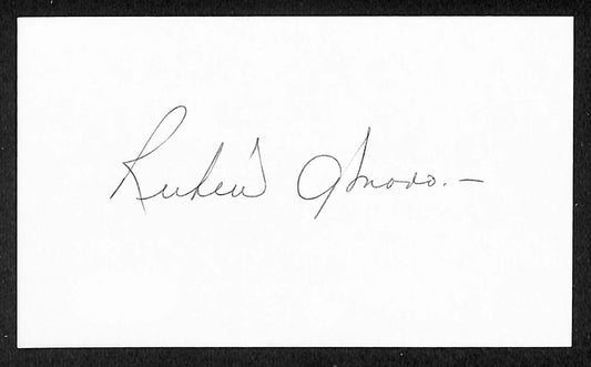 Ruben Amaro Phillies Autographed/Signed 3x5 Index Card JSA BA205758