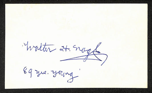 Judge Nagle Red Sox Autographed/Signed 3x5 Index Card JSA BA205765