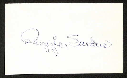 Reggie Sanders Reds Autographed/Signed 3x5 Index Card JSA BA207664