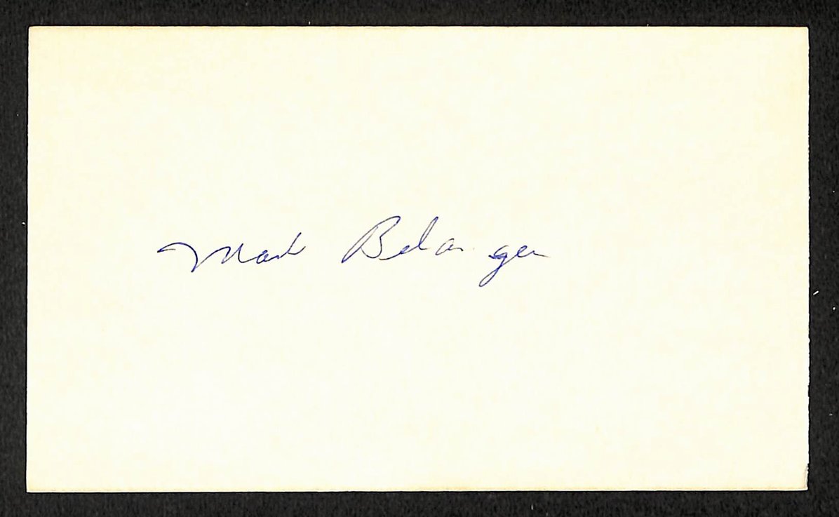Mark Belanger Orioles Autographed/Signed 3x5 Index Card JSA BA207673
