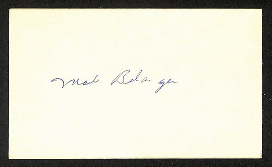 Mark Belanger Orioles Autographed/Signed 3x5 Index Card JSA BA207673