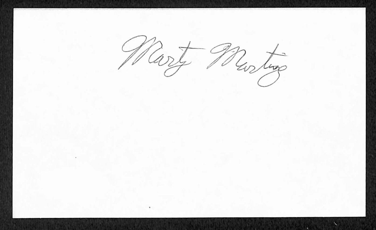 Marty Martinez Astros Autographed/Signed 3x5 Index Card JSA BA207676