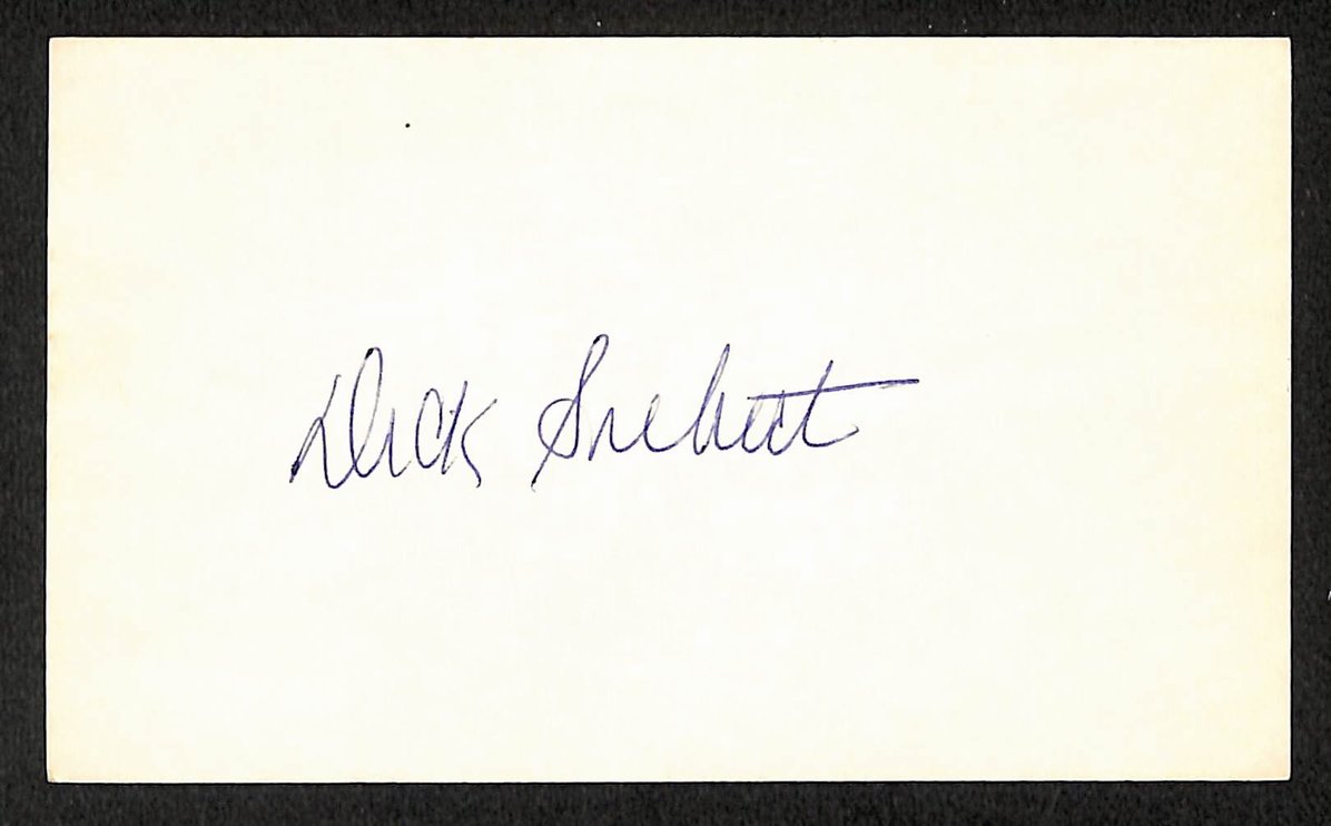 Dick Siebert Athletics Autographed/Signed 3x5 Index Card JSA BA207679