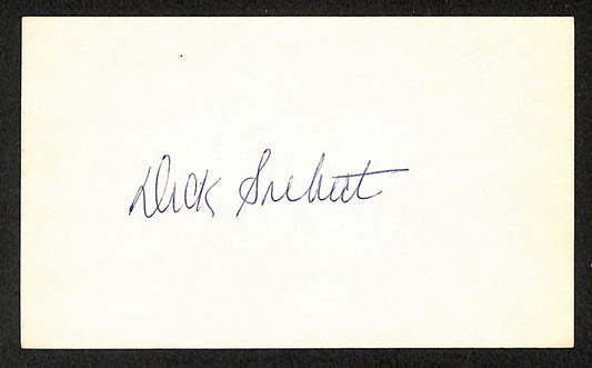 Dick Siebert Athletics Autographed/Signed 3x5 Index Card JSA BA207679