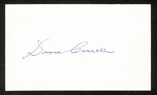 Dixie Carroll Braves Autographed/Signed 3x5 Index Card JSA BA207687