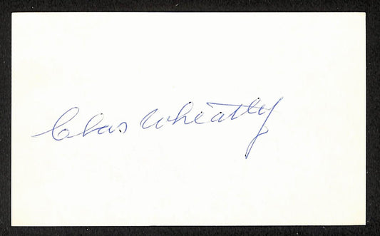 Charlie Wheatley Tigers Autographed/Signed 3x5 Index Card JSA BA207691
