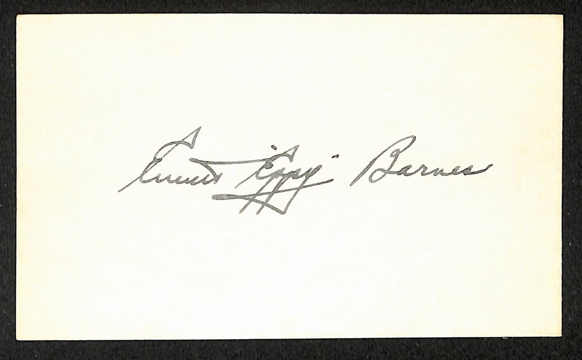 Everett "Eppie" Barnes Pirates Autographed/Signed 3x5 Index Card JSA BA207694