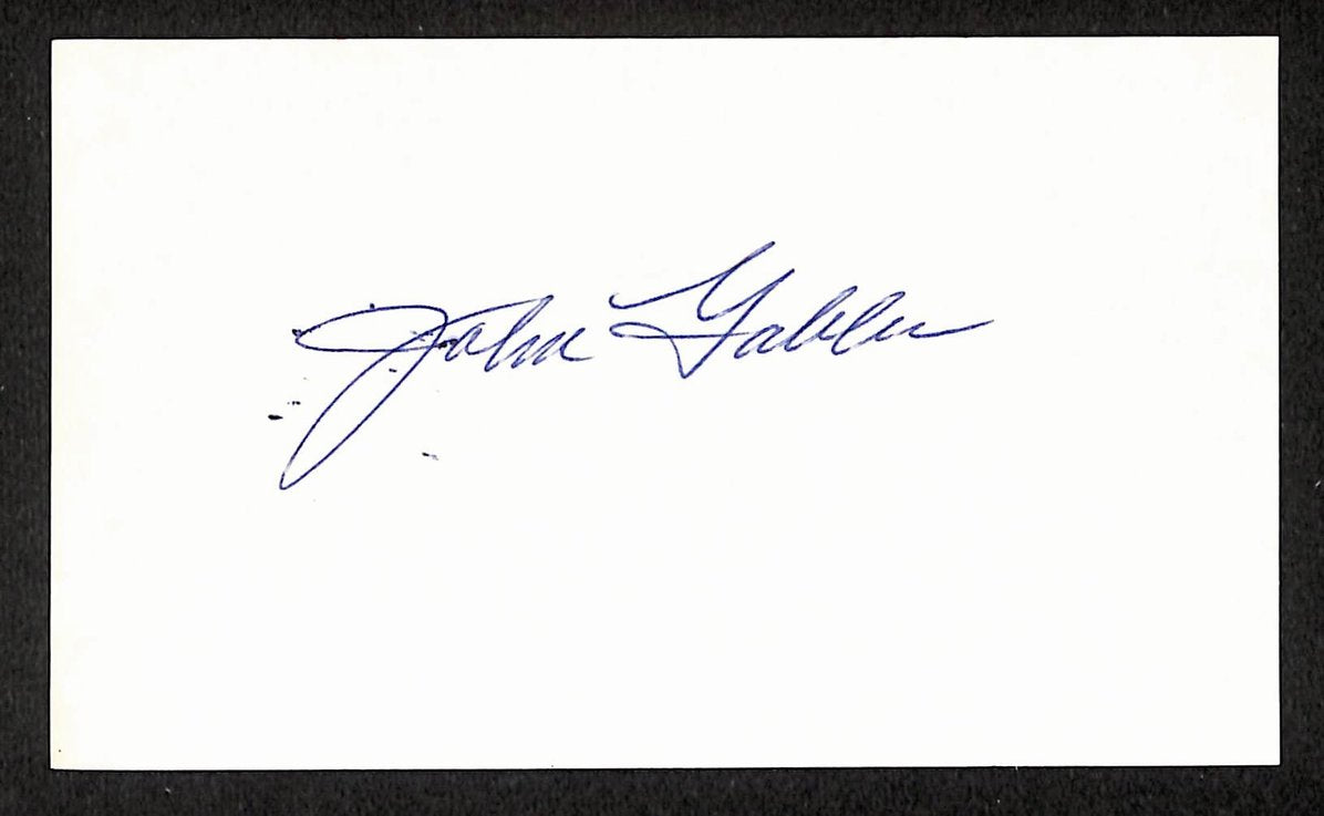 John Gabler Yankees Autographed/Signed 3x5 Index Card JSA BA207698