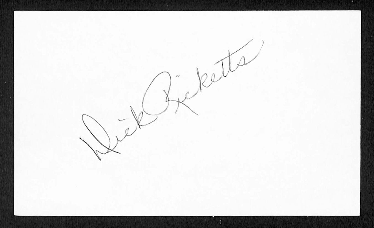 Dick Ricketts Cardinals Autographed/Signed 3x5 Index Card JSA BA207704
