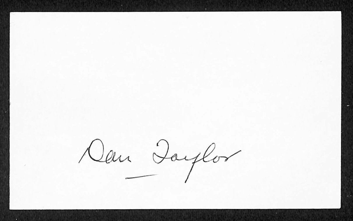 Dan Taylor Dodgers Autographed/Signed 3x5 Index Card JSA BA207718