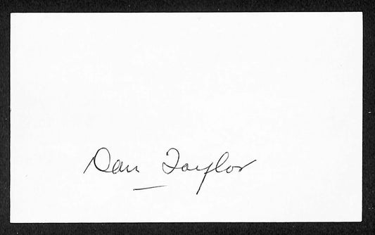 Dan Taylor Dodgers Autographed/Signed 3x5 Index Card JSA BA207718