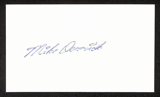 Mike Derrick Red Sox Autographed/Signed 3x5 Index Card JSA BA207719