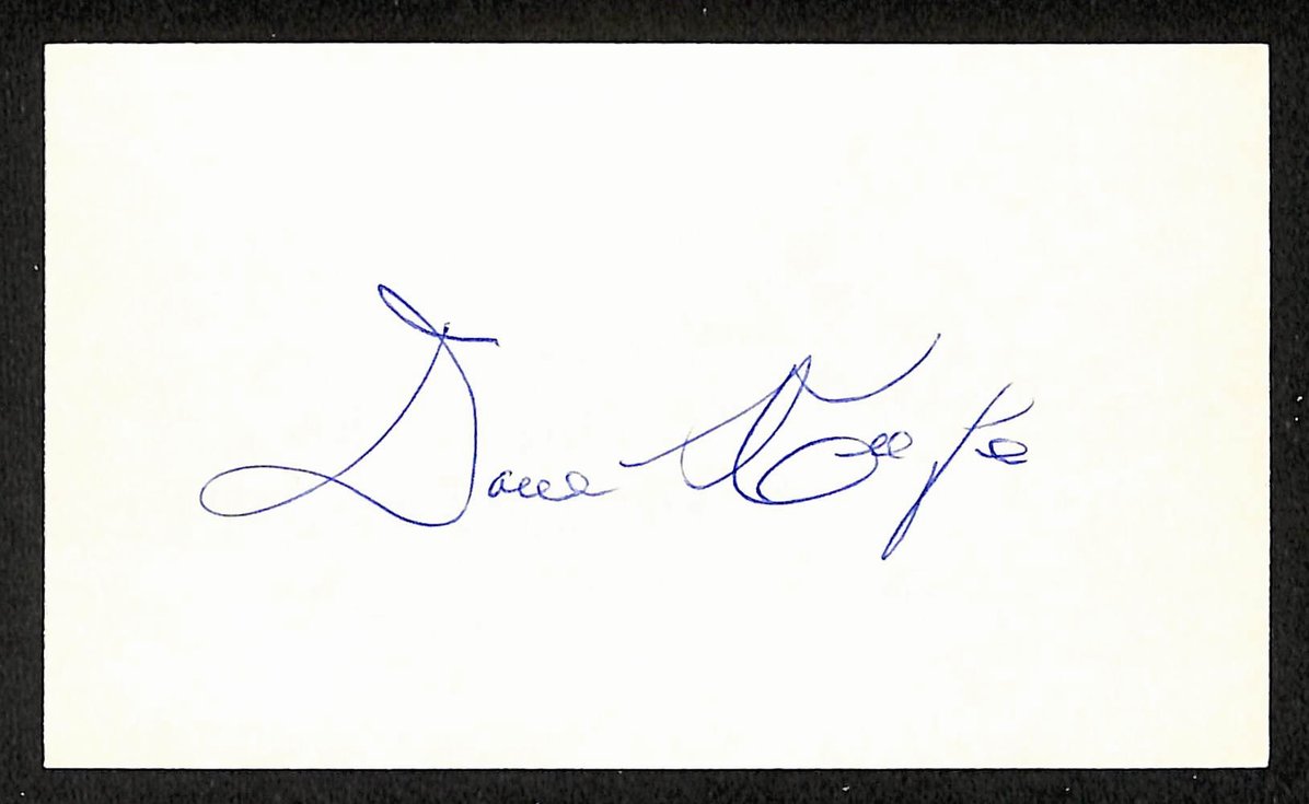 Dave Keefe Athletics Autographed/Signed 3x5 Index Card JSA BA207727