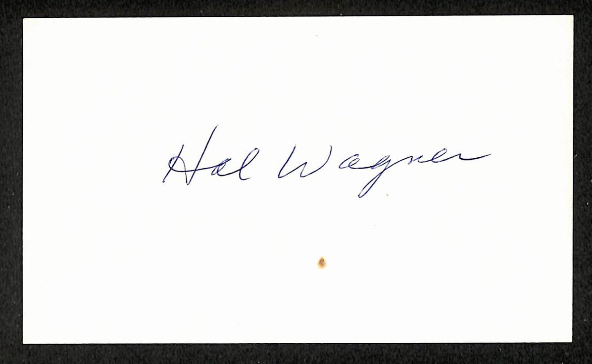 Hal Wagner Red Sox Autographed/Signed 3x5 Index Card JSA BA207729