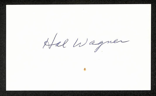 Hal Wagner Red Sox Autographed/Signed 3x5 Index Card JSA BA207729