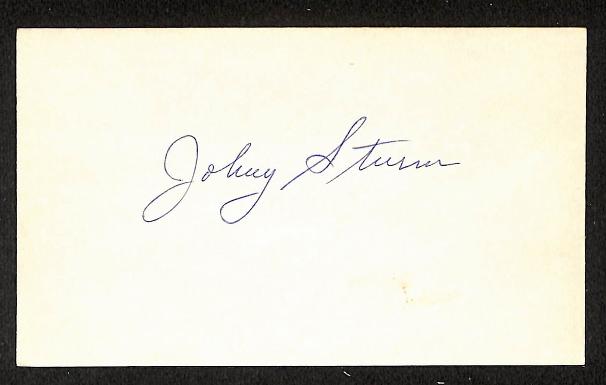 John Sturm Yankees Autographed/Signed 3x5 Index Card JSA BA207730