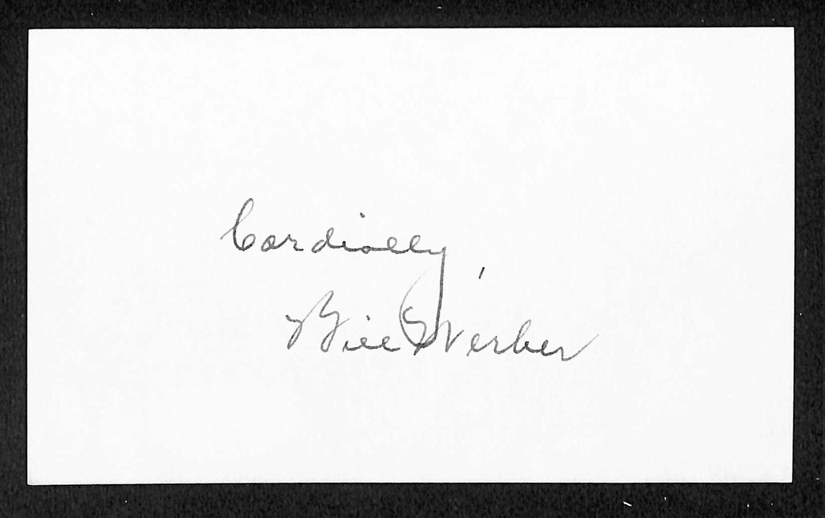 Bill Werber Yankees Autographed/Signed 3x5 Index Card JSA BA207732